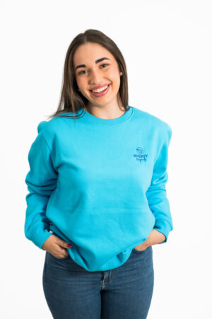 SUDADERA ECO CUELLO REDONDO LIGHT TURQUOISE