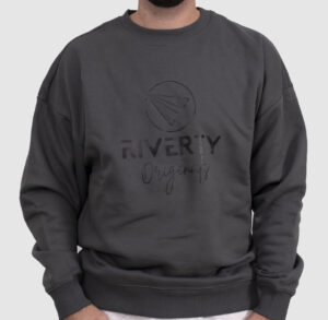 SUDADERA ECO CUELLO REDONDO OVERSIZE IRON GREY