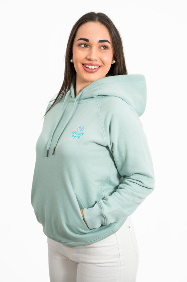 SUDADERA ECO CAPUCHA - HOMBROS CAÍDOS JADE GREEN - Imagen 3