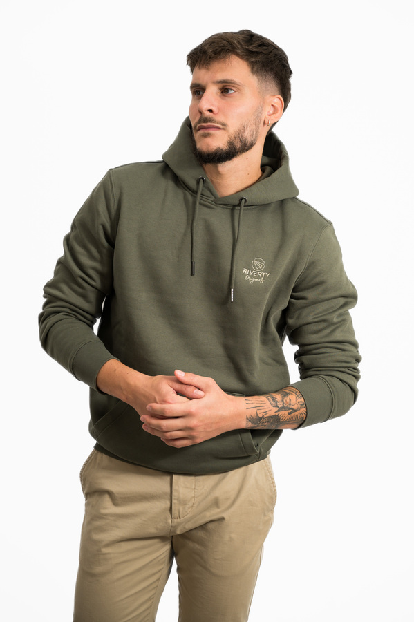 SUDADERA ECO CAPUCHA ORGANIC KHAKI - Imagen 2