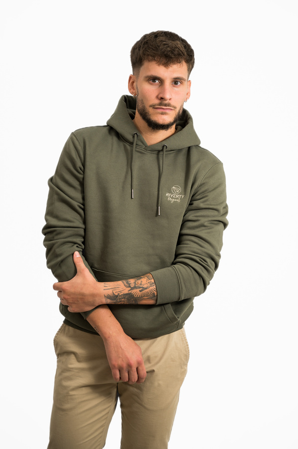 SUDADERA ECO CAPUCHA ORGANIC KHAKI - Imagen 3