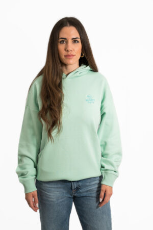 SUDADERA ECO CAPUCHA OVERSIZE BROOK GREEN MUJER